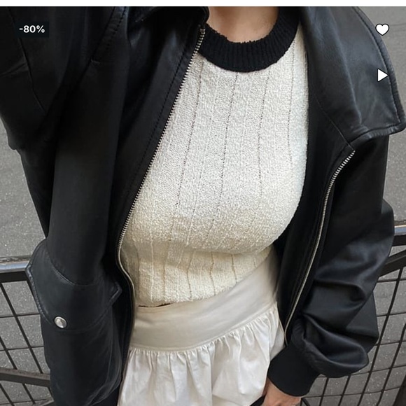 NA-KD Knitted Contrast Color Top Small - Picture 2 of 7